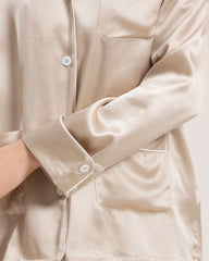 Pyjama Classique en Soie pour Femmes à la Maison