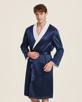 Robe de Nuit Réversible en Soie pour Hommes