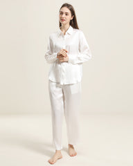 Ensemble de Pyjama Chemise en Soie de Luxe