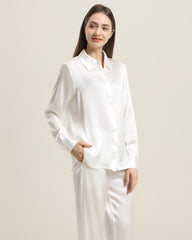 Ensemble de Pyjama Chemise en Soie de Luxe