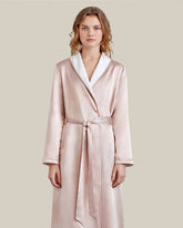 Robe Réversible en Soie et Velours pour l'Hiver Pink
