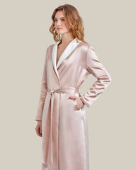 Robe Réversible en Soie et Velours pour l'Hiver Pink