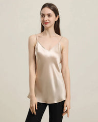 Camisole en Soie à Col en V 19 Momme