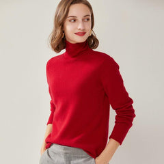 Pull en Cachemire à Col Roulé pour Femme