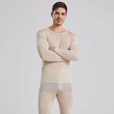 Ensemble de Sous-vêtements Thermiques en Soie 100 % pour Hommes