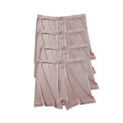 Boxer Court Tricoté en Soie Douce 4Pièces pour Hommes