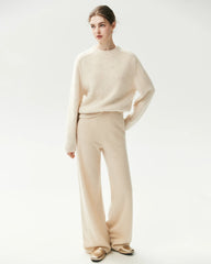 Pull oversize en 100 % cachemire à épaules marteau
