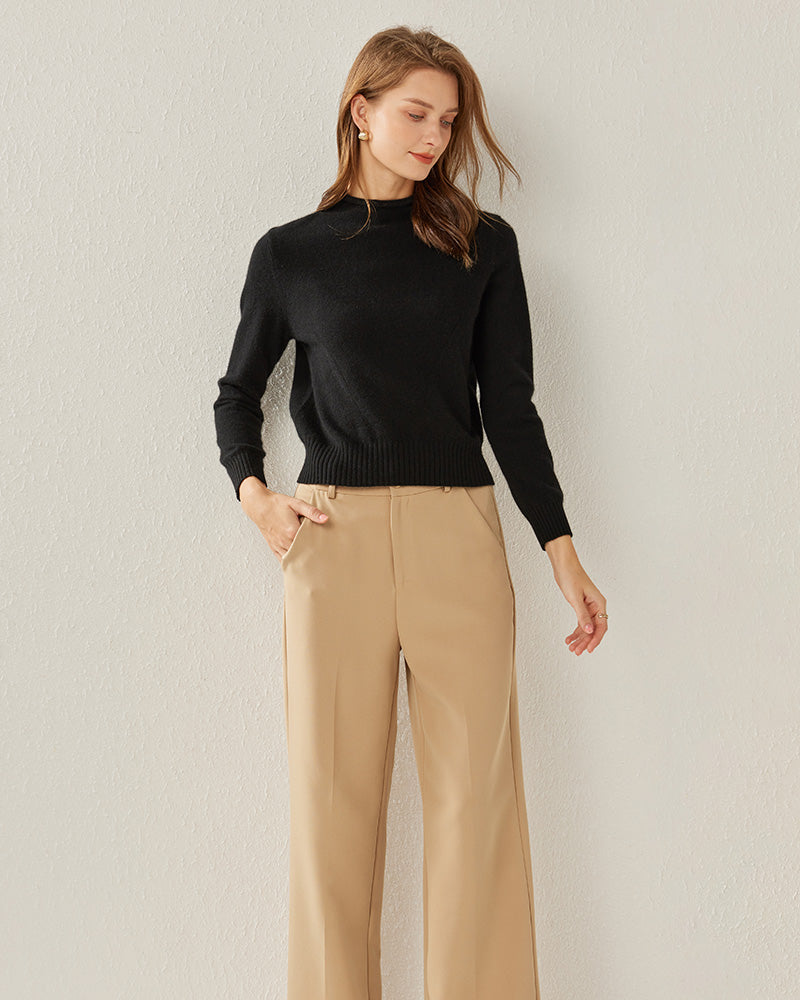 Pull en Cachemire 100 % Col Montant pour Femme