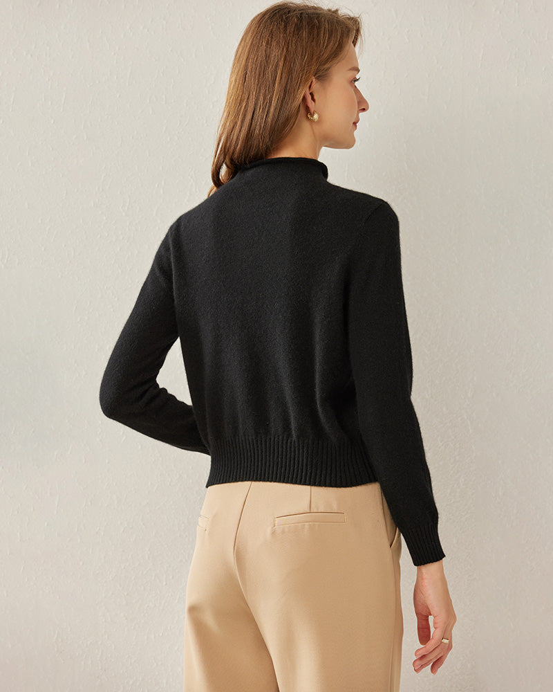 Pull en Cachemire 100 % Col Montant pour Femme
