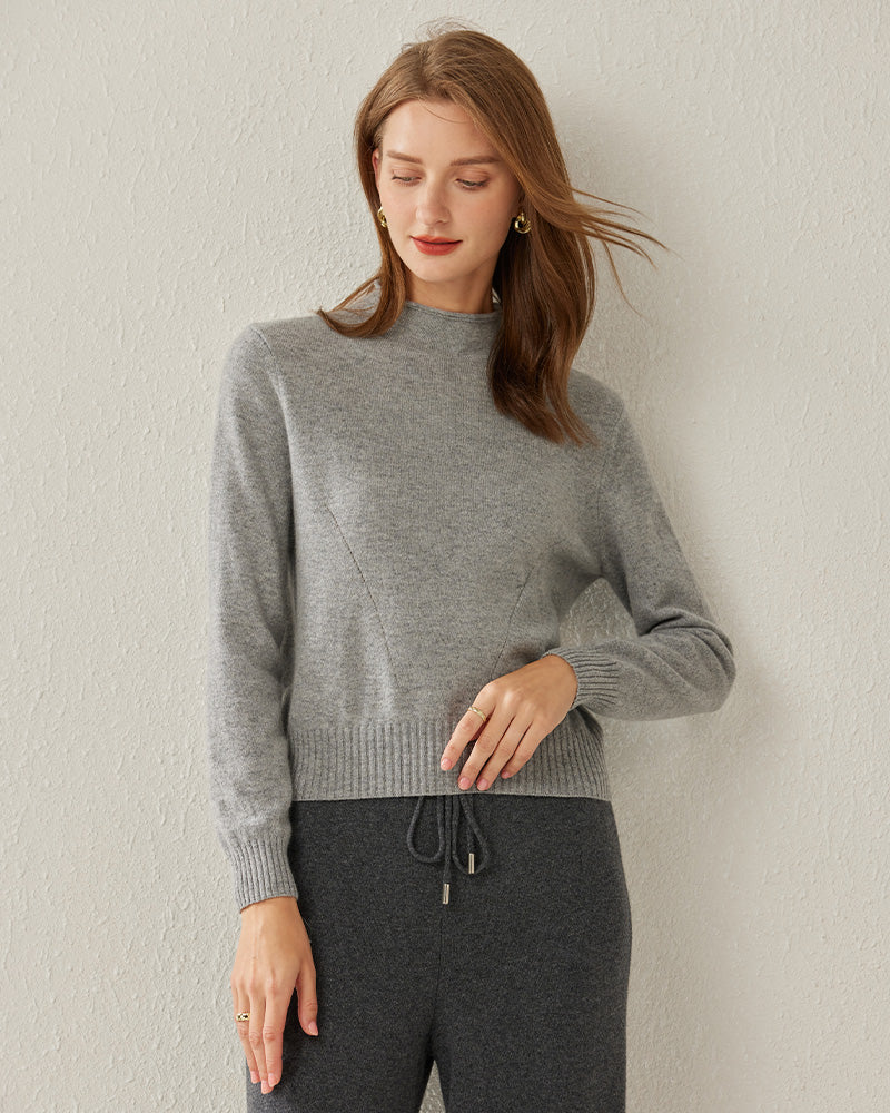 Pull en Cachemire 100 % Col Montant pour Femme
