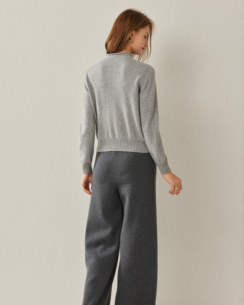 Pull en Cachemire 100 % Col Montant pour Femme