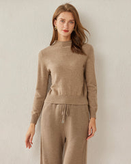 Pull en Cachemire 100 % Col Montant pour Femme