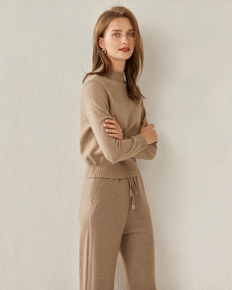 Pull en Cachemire 100 % Col Montant pour Femme