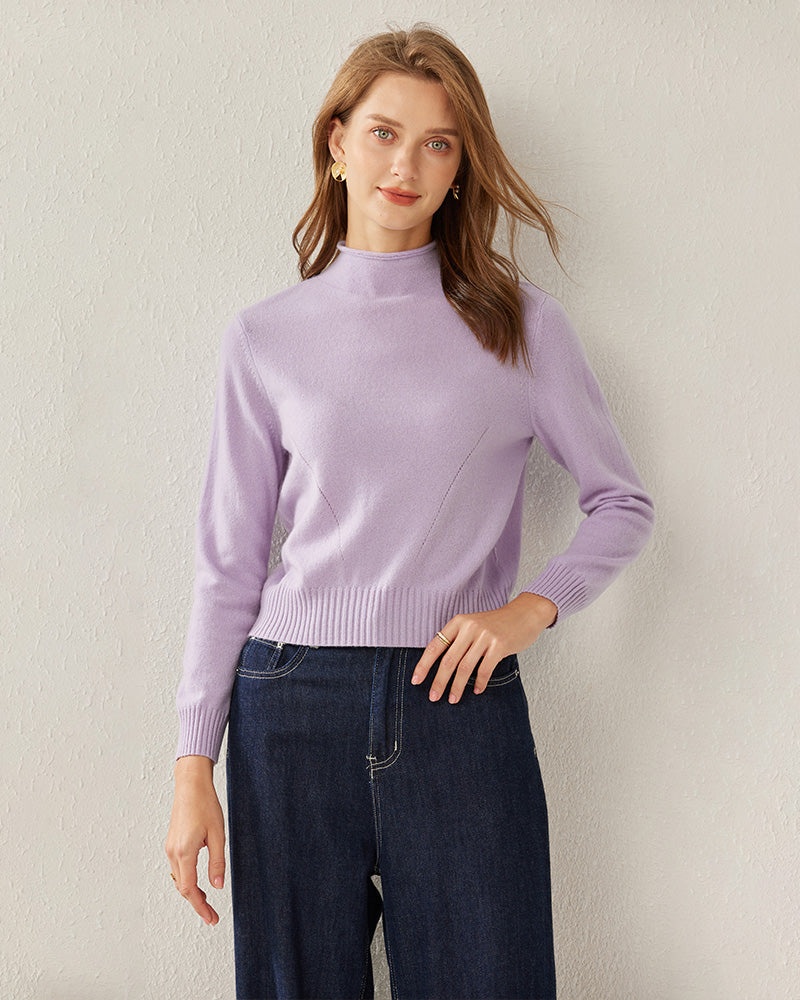 Pull en Cachemire 100 % Col Montant pour Femme