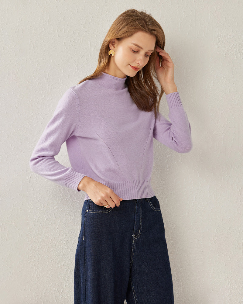 Pull en Cachemire 100 % Col Montant pour Femme