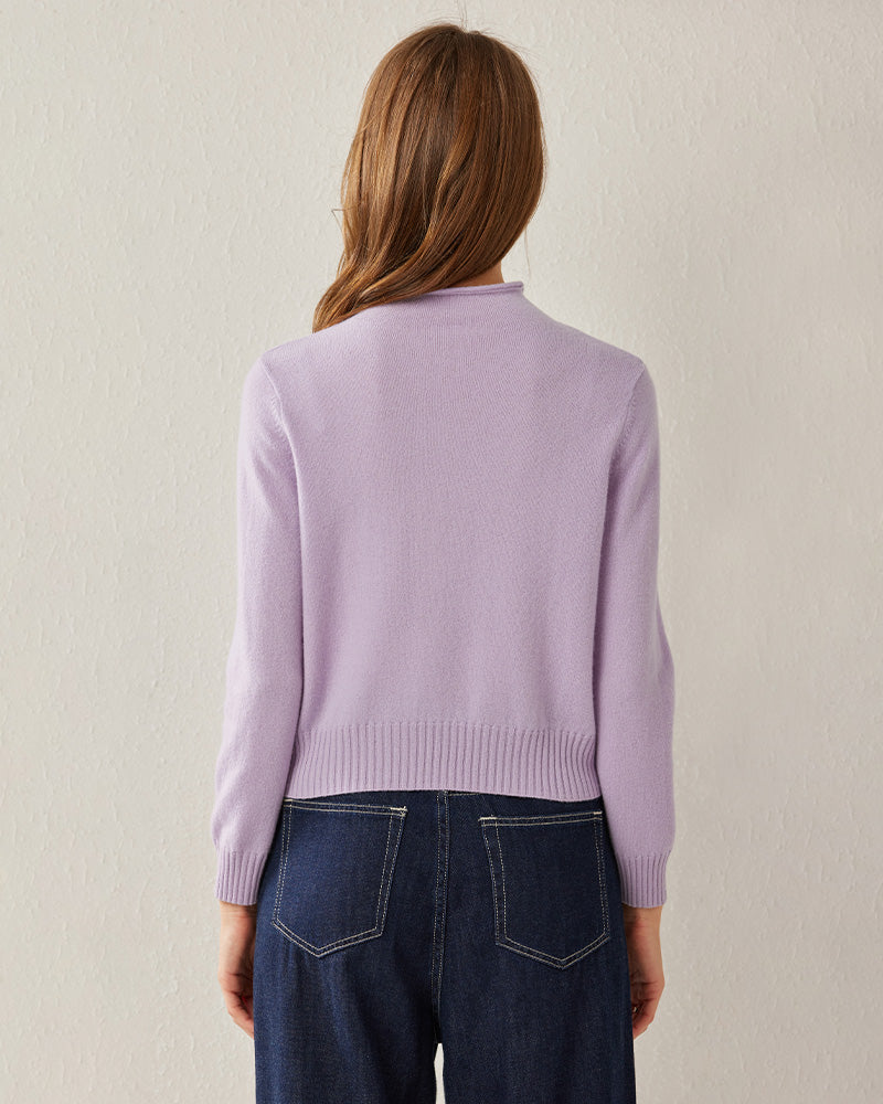 Pull en Cachemire 100 % Col Montant pour Femme