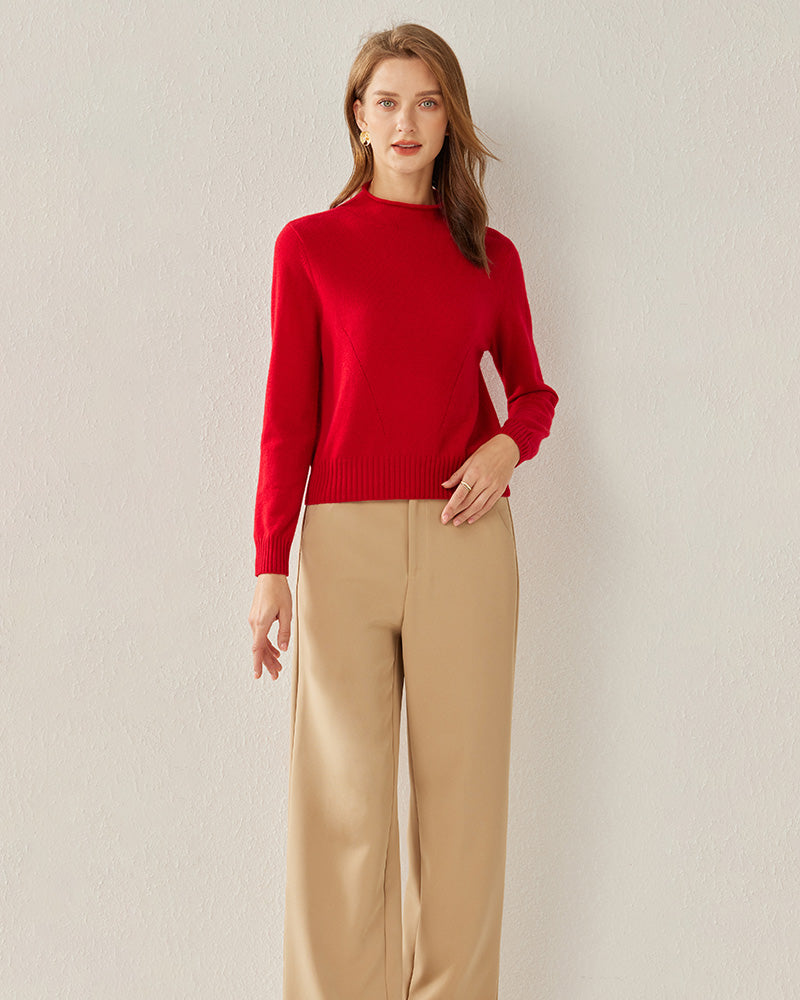 Pull en Cachemire 100 % Col Montant pour Femme