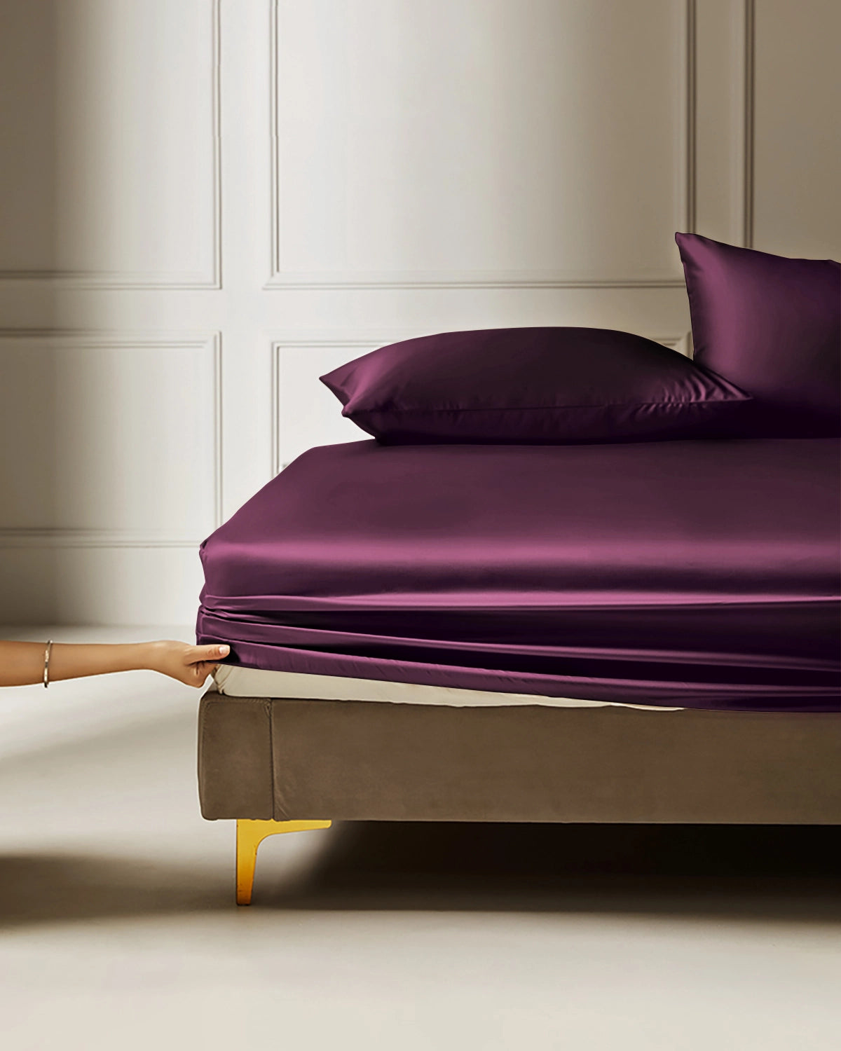 Set de Draps-Housses en Soie 19 Momme 3 Pièces