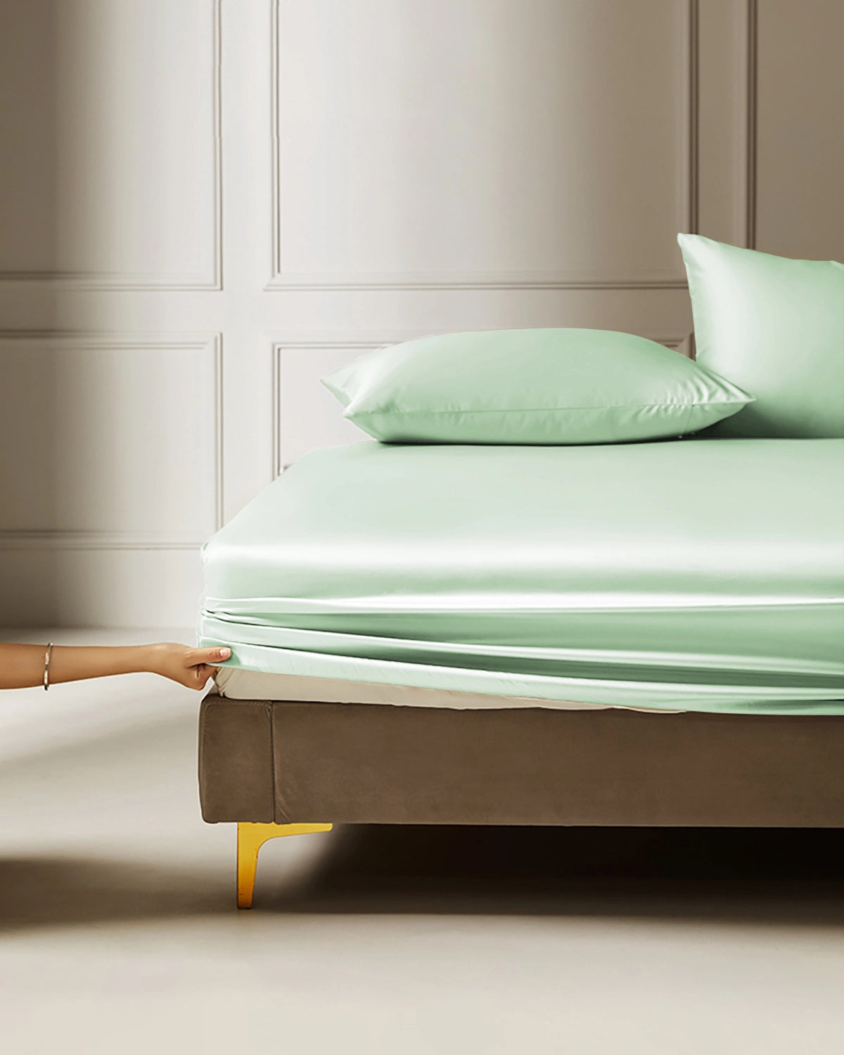 Set de Draps-Housses en Soie 19 Momme 3 Pièces