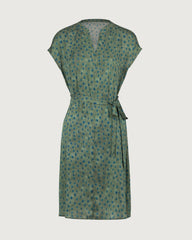 Robe en soie 19 mommes coupe A avec ceinture et pois