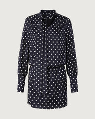Robe mini moulante en soie 19 mommes à pois