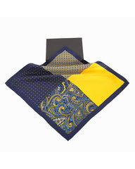 Mouchoir Classique pour Homme en Soie Imprimé Doré