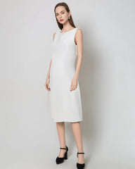 Robe Midi Sans Manches en Soie 40 Momme