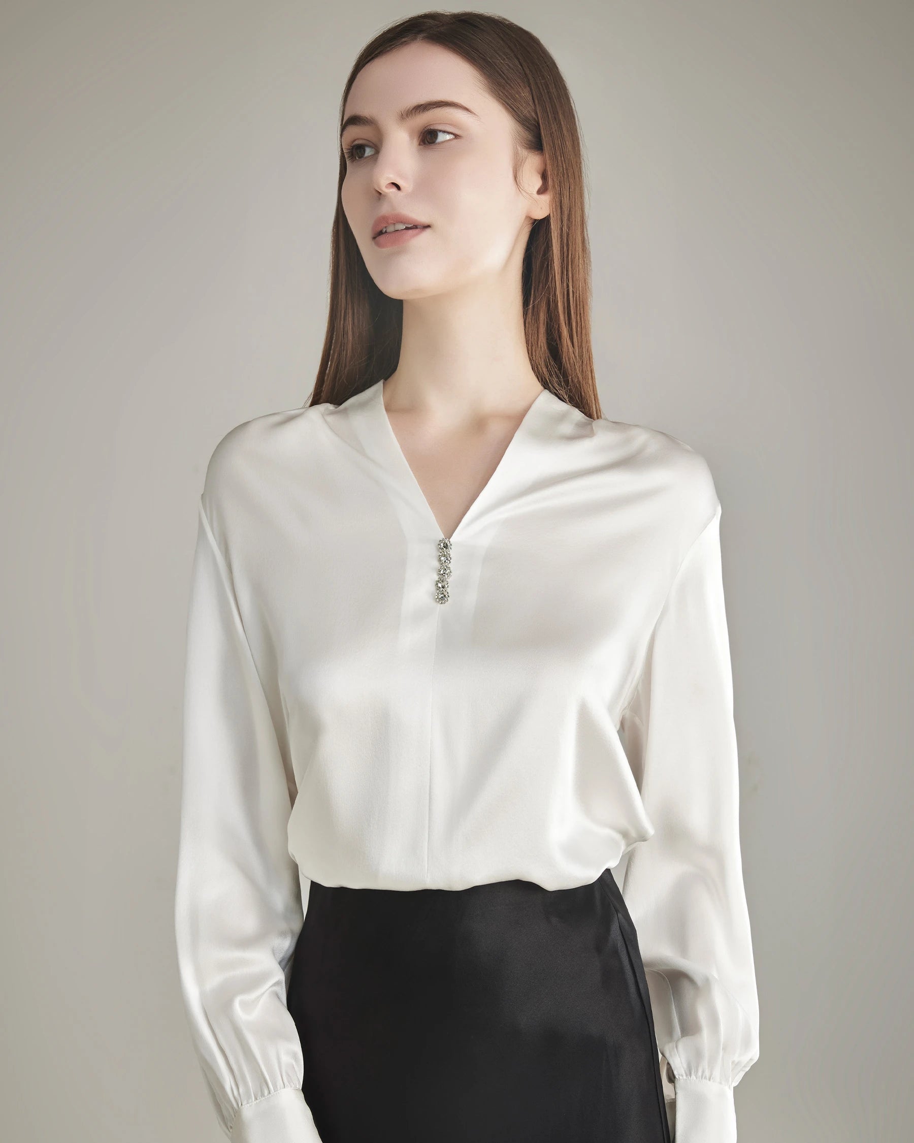 Chemisier en Soie 100 % Ivory