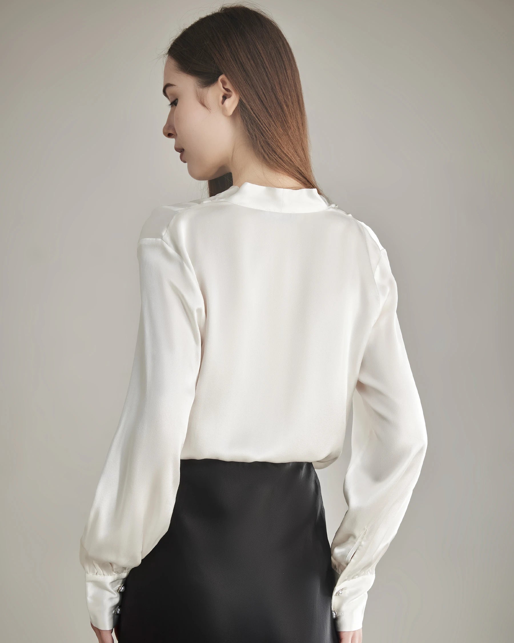 Chemisier en Soie 100 % Ivory