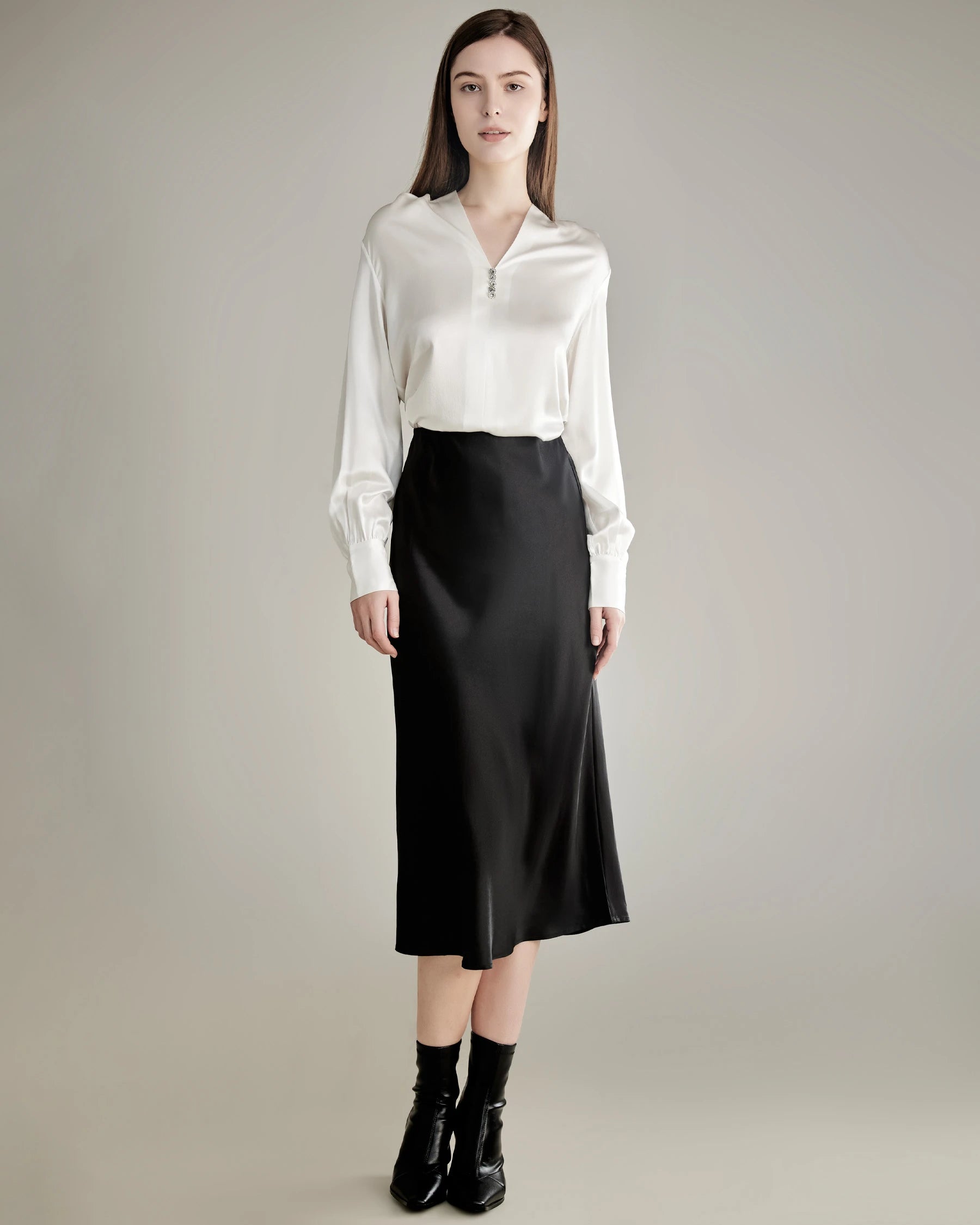 Chemisier en Soie 100 % Ivory