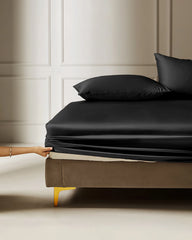 Ensemble de Drap-housse en Soie 22 Momme 3 Pièces