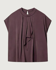 Blouse en soie 22 mommes avec drapé élégant
