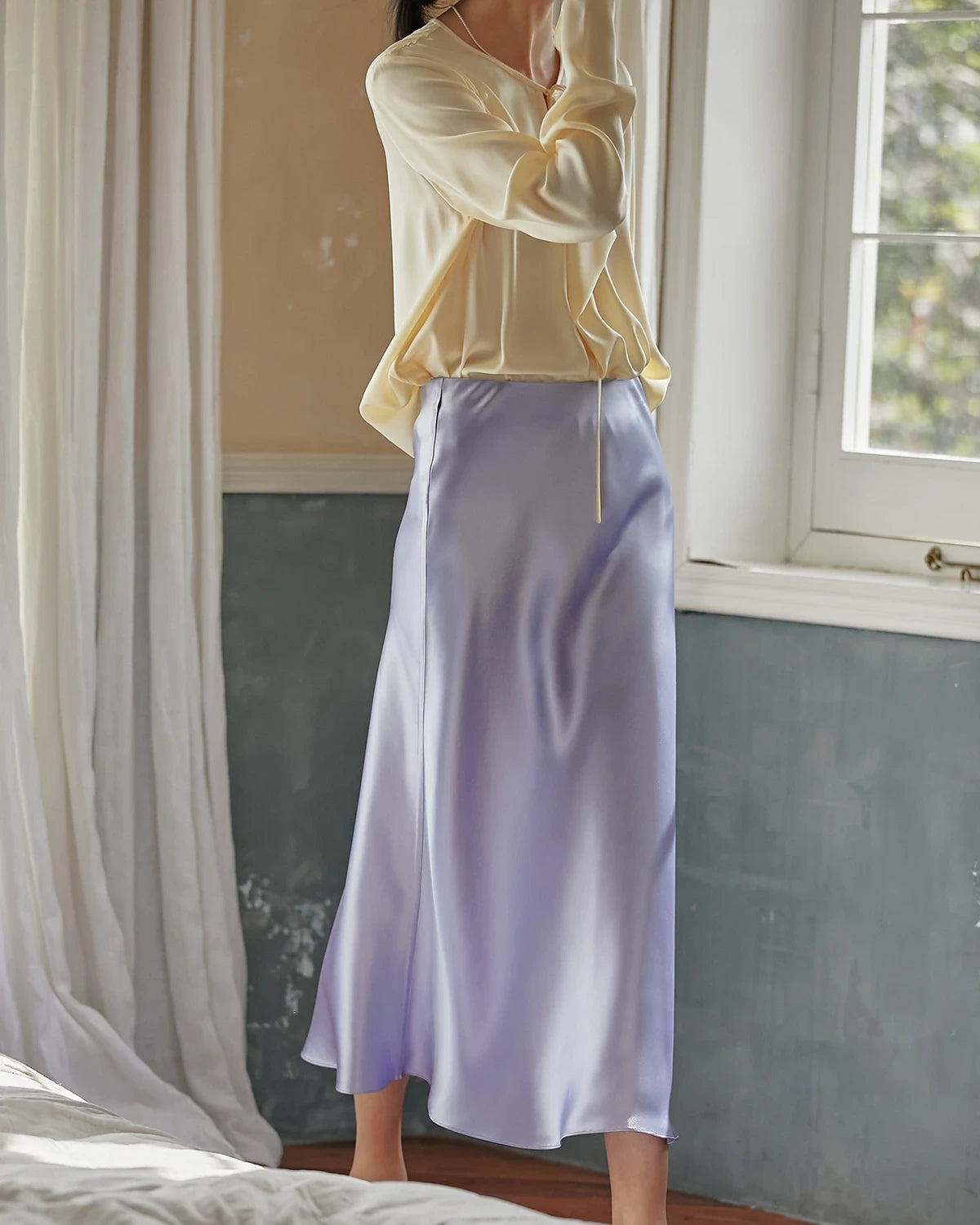 Jupe Maxi en Soie 22 Momme