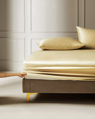 Ensemble de Draps Housses en Soie 25 Momme 3 Pièces
