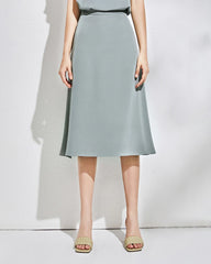 Jupe midi en soie 30 momme