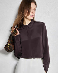 Chemise en Soie Boutonnée Intemporelle 30 Momme
