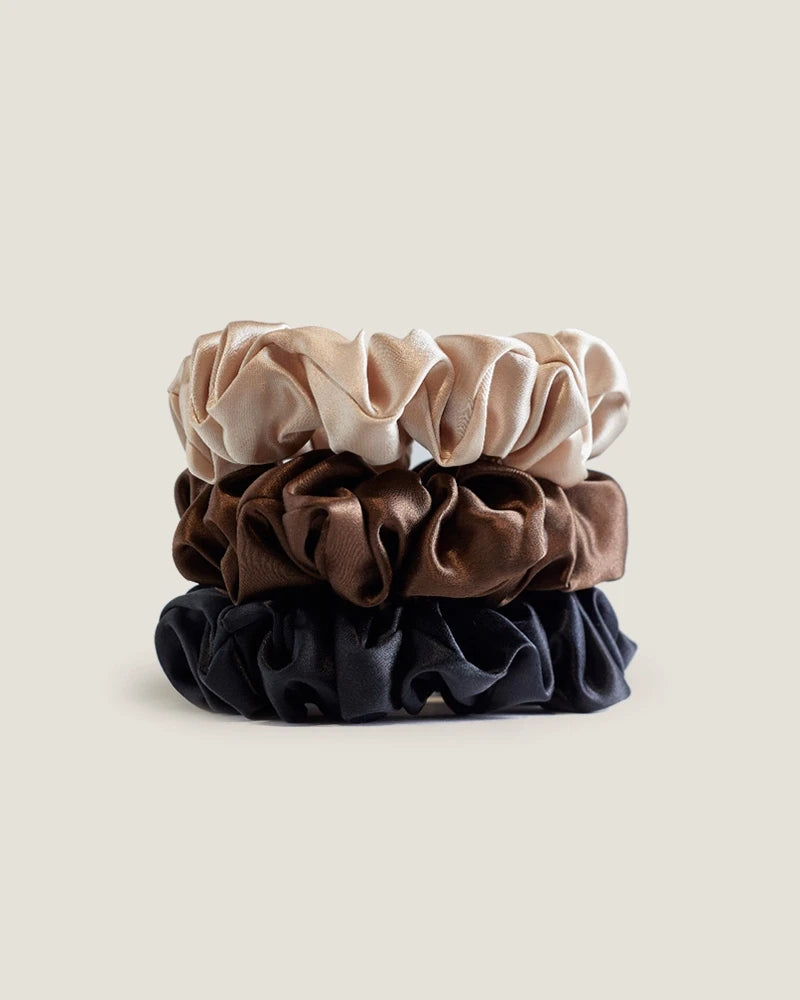 Lot de 3 Élastiques en Soie Midi 22 Momme 3,5 CM