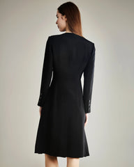 Robe en soie à double boutonnage 40 Momme