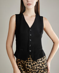 Gilet Ajusté 100% Soie 40 Momme Pour Femme