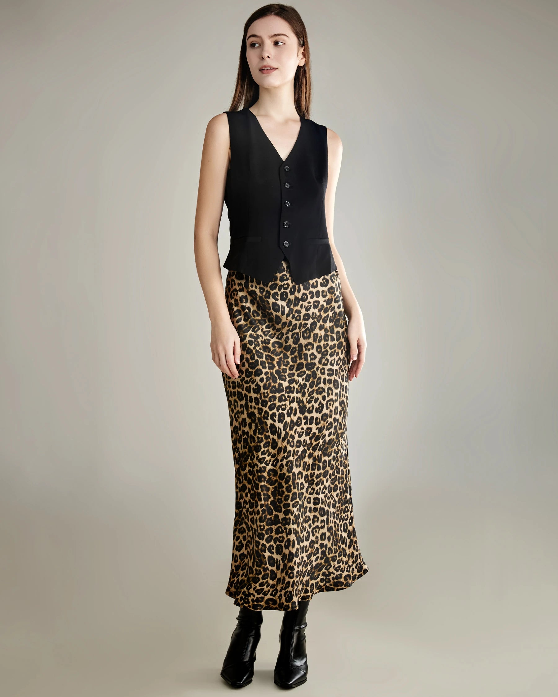 Gilet Ajusté 100% Soie 40 Momme Pour Femme