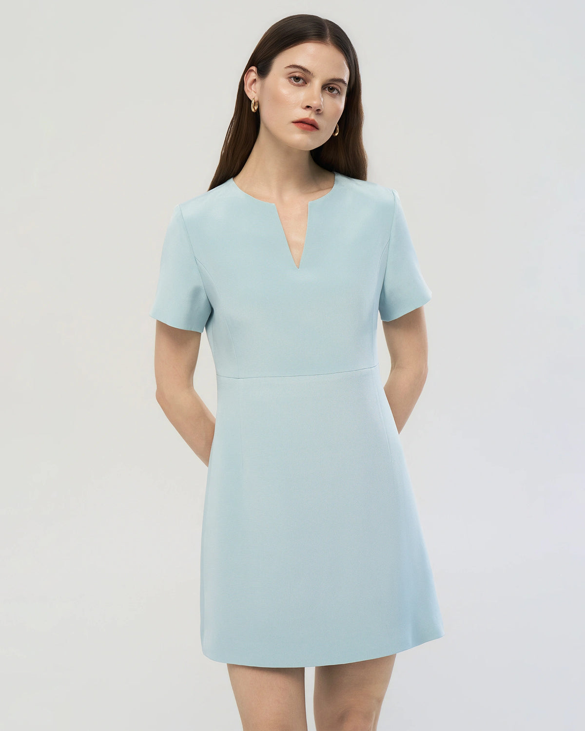 Robe en soie 40 momme coupe A à manches courtes