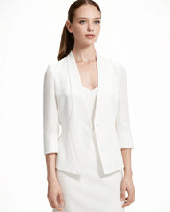Blazer Femme en Soie 40 Mommes Manches 3/4