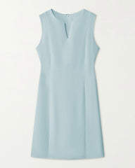 Robe de Travail en Soie 40 Mommes Sans Manches Longueur Genou