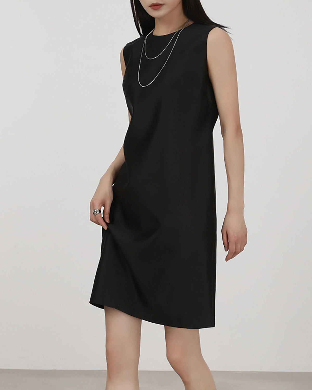 Robe Droite Sans Manches en Soie 40 Momme