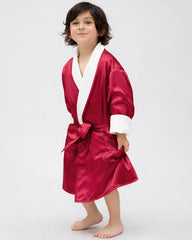 Robe Réversible en Soie et Velours pour Enfants