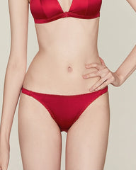 Ensemble soutien-gorge et culotte en soie à fermeture avant sans armature