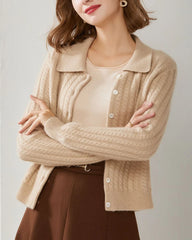 Cardigan en Cachemire à Tricot Nœud
