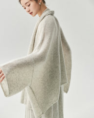 Cardigan en Cachemire et Soie à Coupe Décontractée et Manches Amples