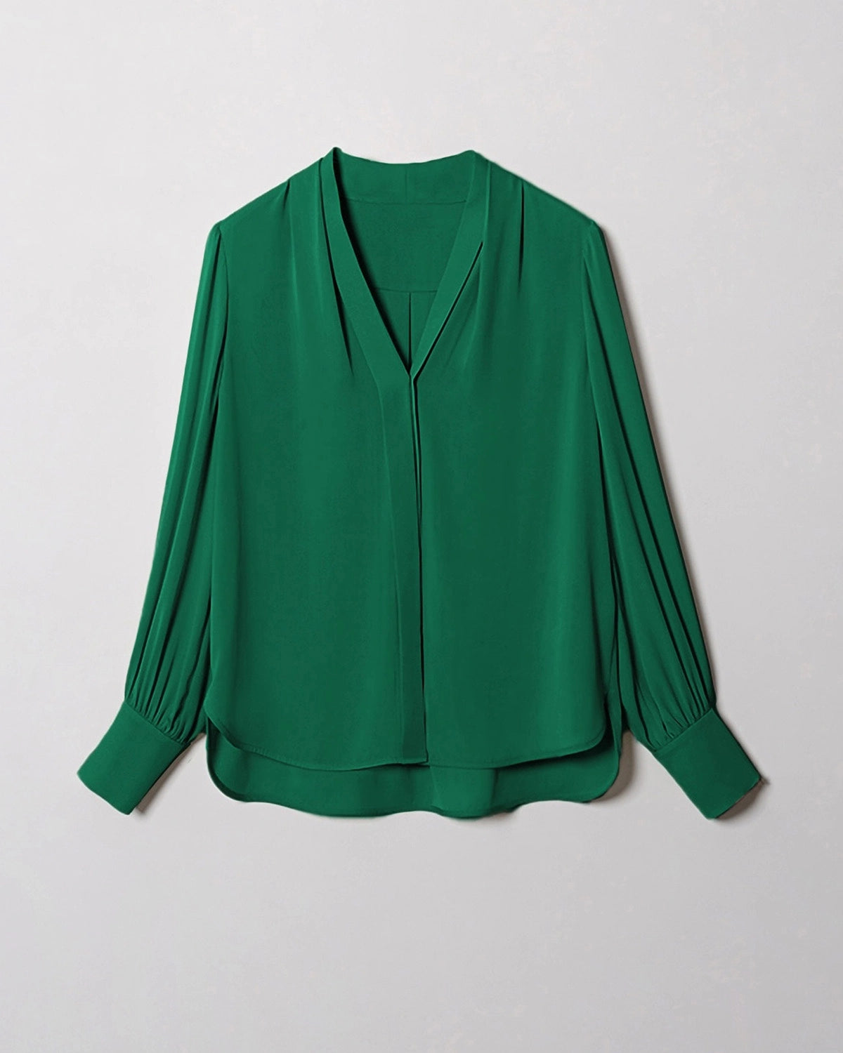 Blouse en Soie à Décolleté en V Profond Chic