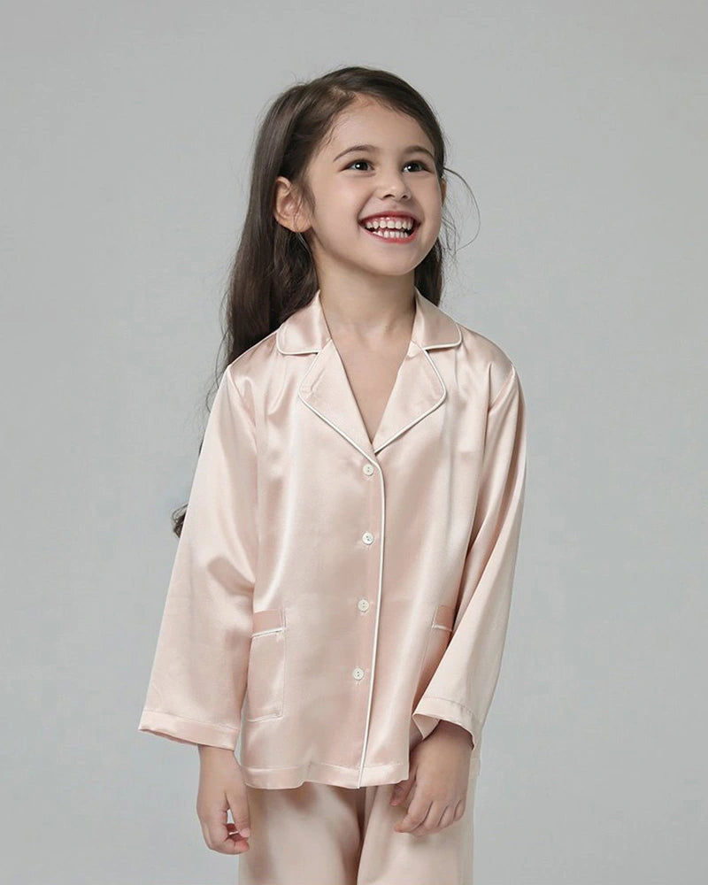 Pajama en Soie Long Classique pour Enfants